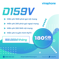VD159V - Gói cước Combo Data + Thoại/SMS của VinaPhone
