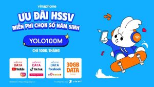 Gói cước Yolo100M Vinaphone siêu thả ga, ưu đãi cực đã cho học sinh sinh viên năm 2023
