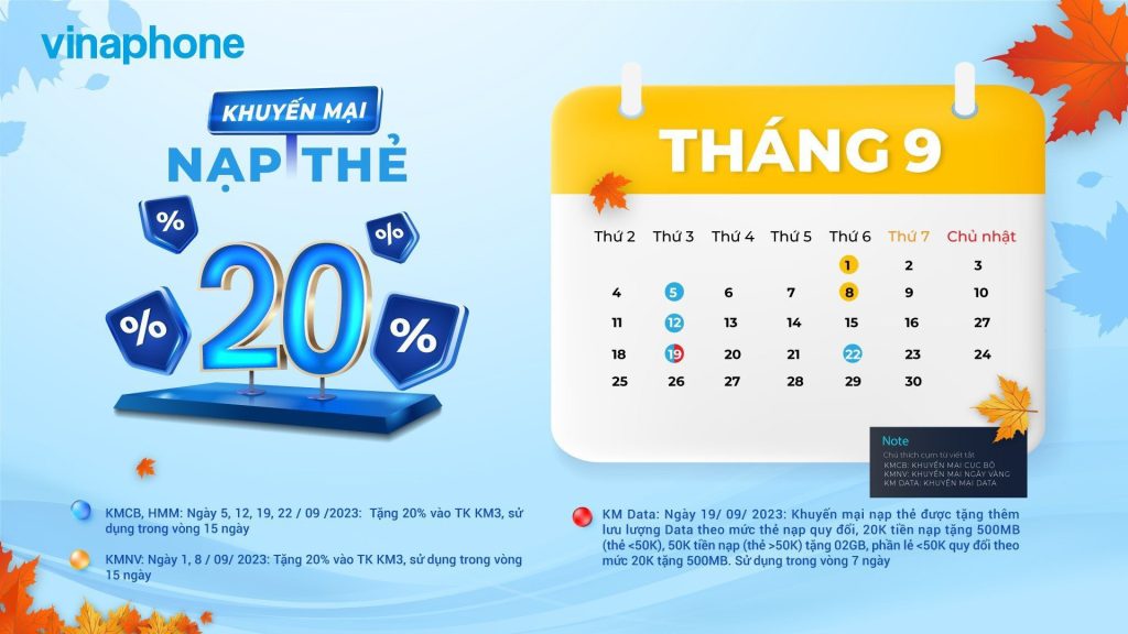Khuyến mãi ngày vàng, ưu đãi Data Vinaphone tháng 9/2023