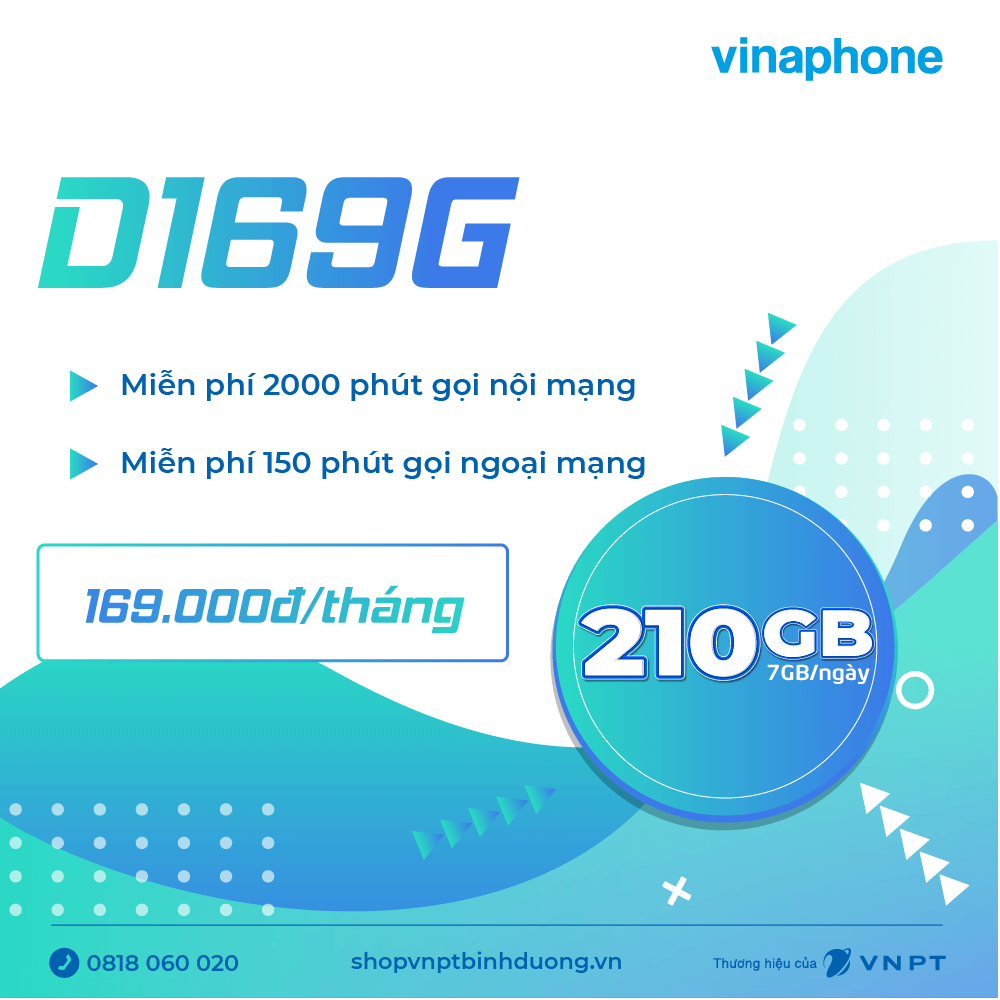 D169G-combo D169G - Gói cước Combo Data + Thoại/SMS của VinaPhone