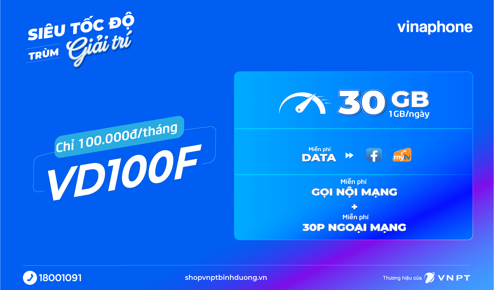 Gói cước VD100F của VinaPhone