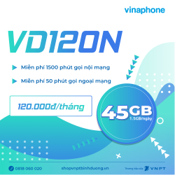 VD120N - Gói cước Combo Data + Thoại/SMS của VinaPhone