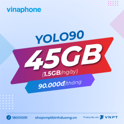YOLO90 - Gói cước data 4G/5G của VinaPhone
