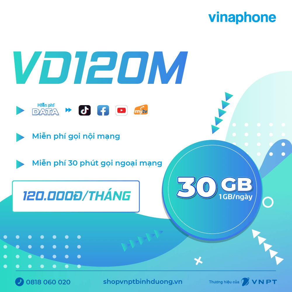 VD120M-combo VD210M - Gói cước Combo Data + Thoại/SMS của VinaPhone