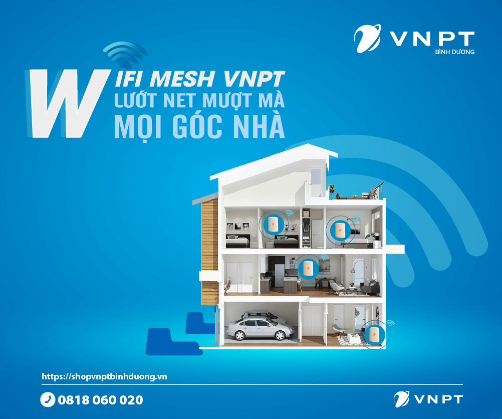 Wifi Mesh VNPT - Lướt web mượt mà mọi góc nhà