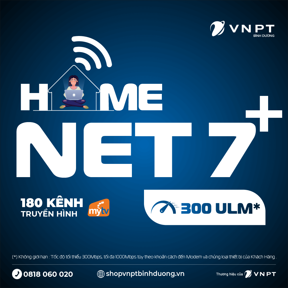 HOME NET 7+ - Gói cước internet tốc độ cao tích hợp truyền hình MyTV của VNPT