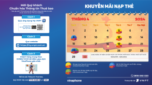Khuyến mãi nạp thẻ Vinaphone tháng 4 năm 2024